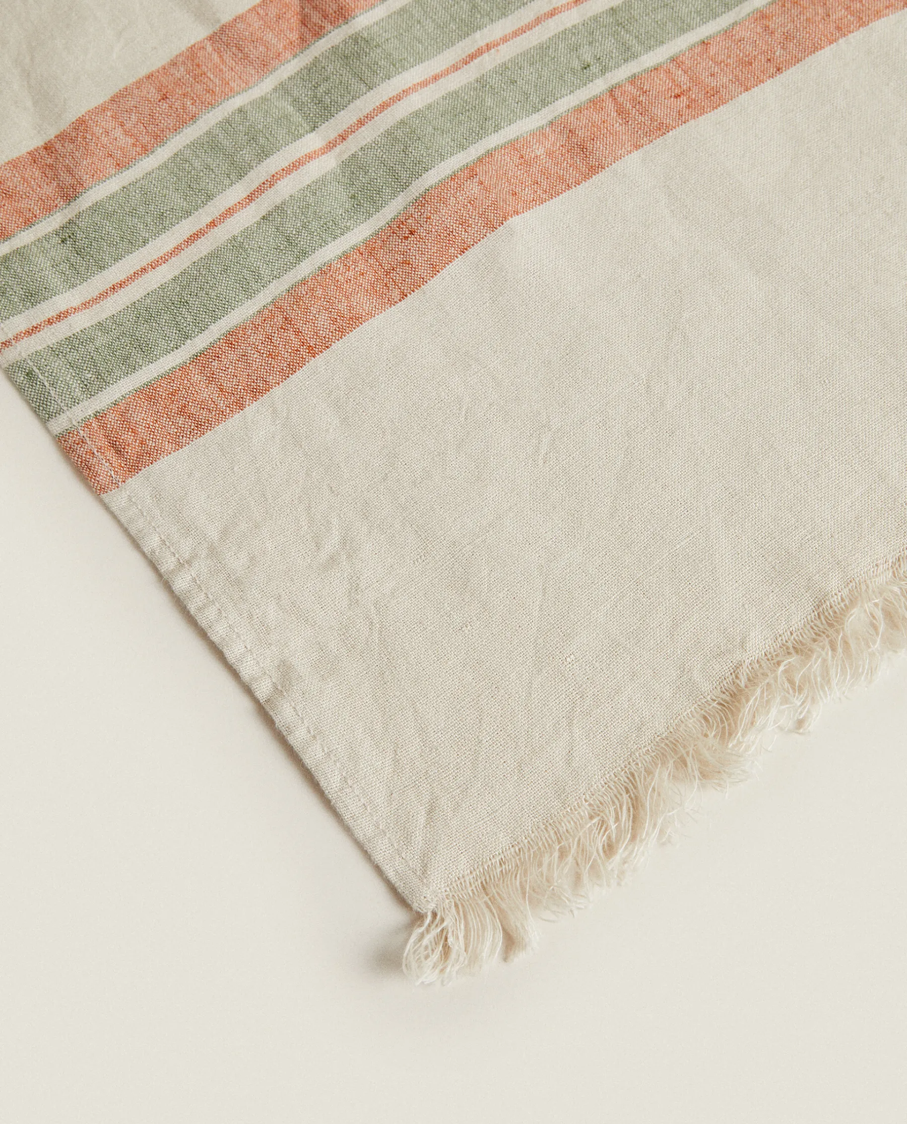 ZARA Home Striped Linen Blanket