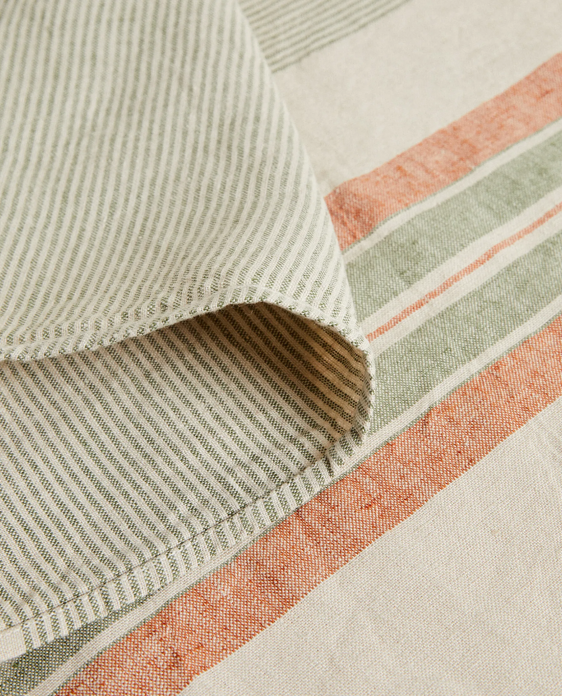 ZARA Home Striped Linen Blanket