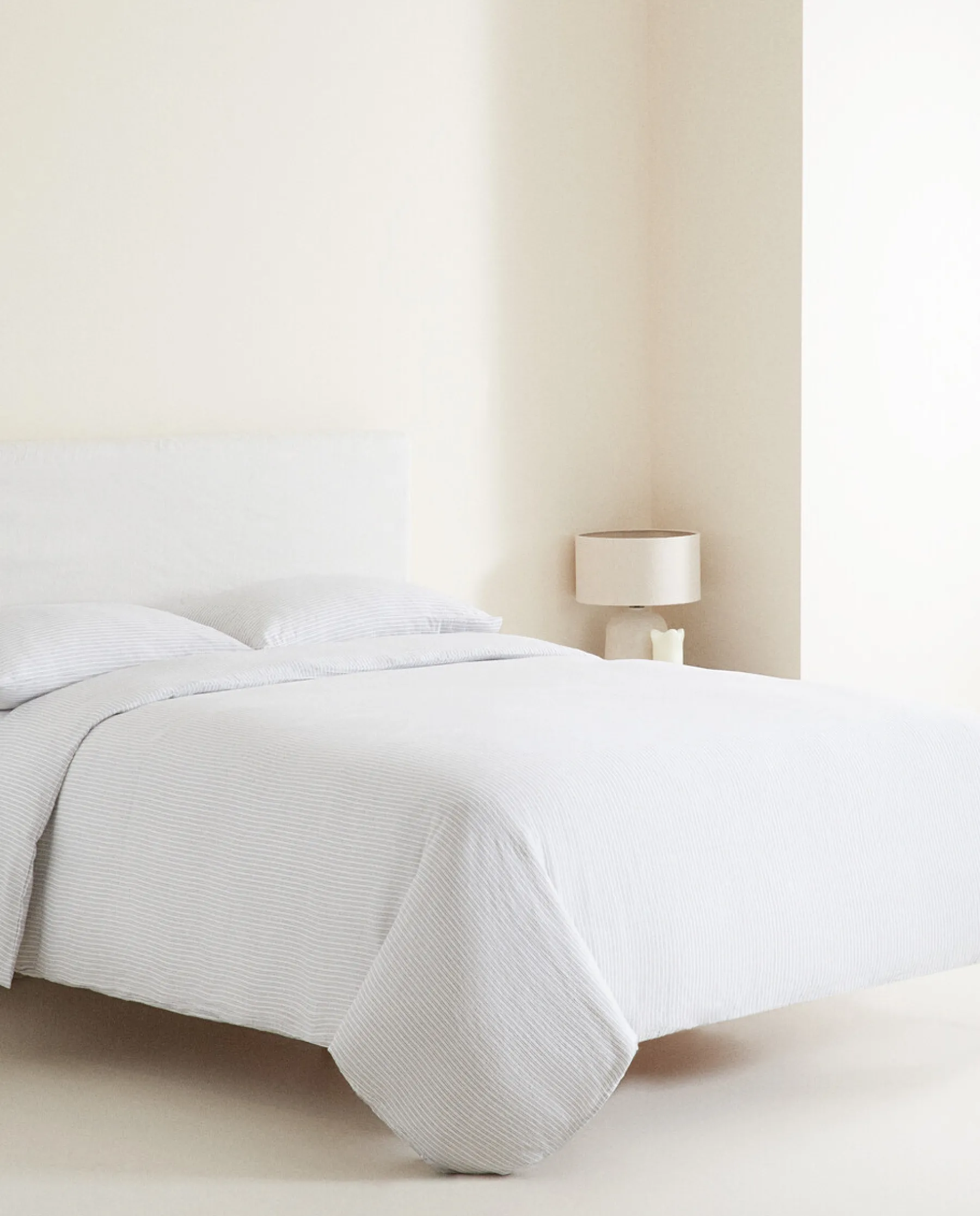 ZARA Home Striped Linen Duvet Cover