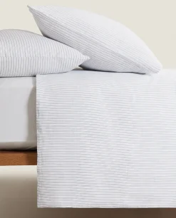 ZARA Home Striped Linen Duvet Cover