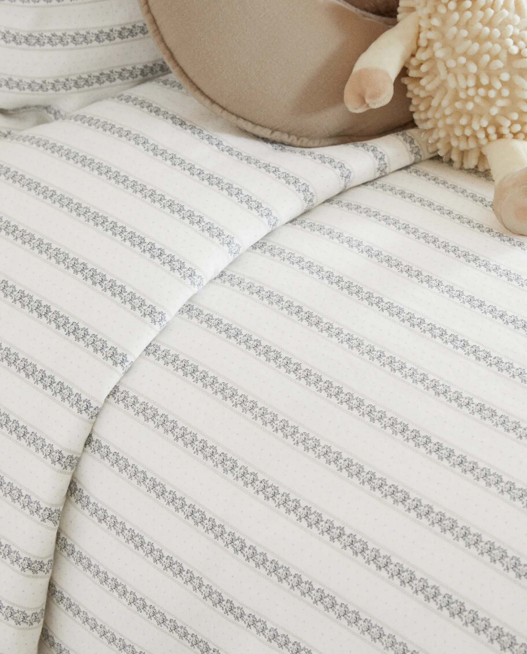ZARA Home Striped Linen Duvet Cover