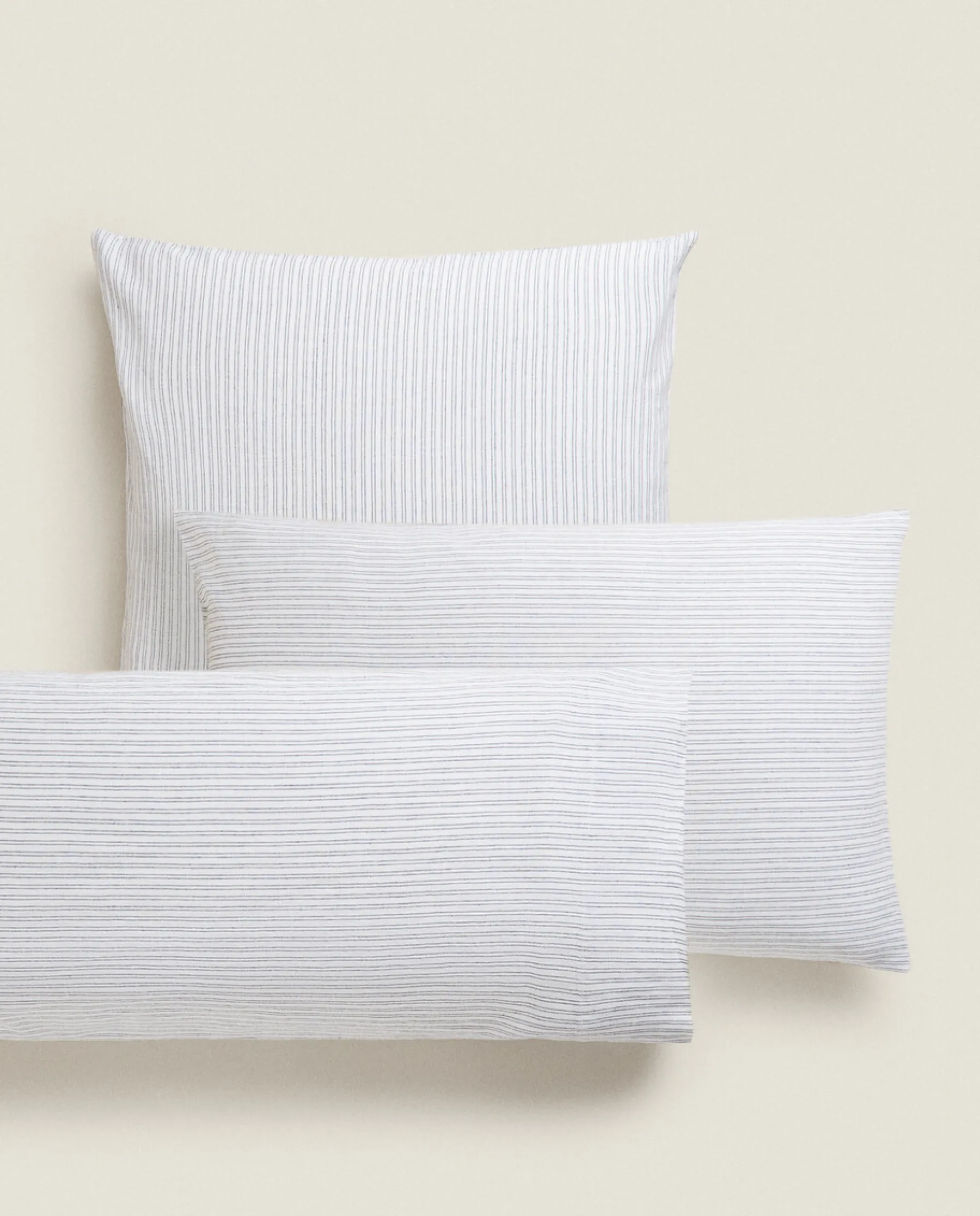ZARA Home Striped Linen Pillowcase
