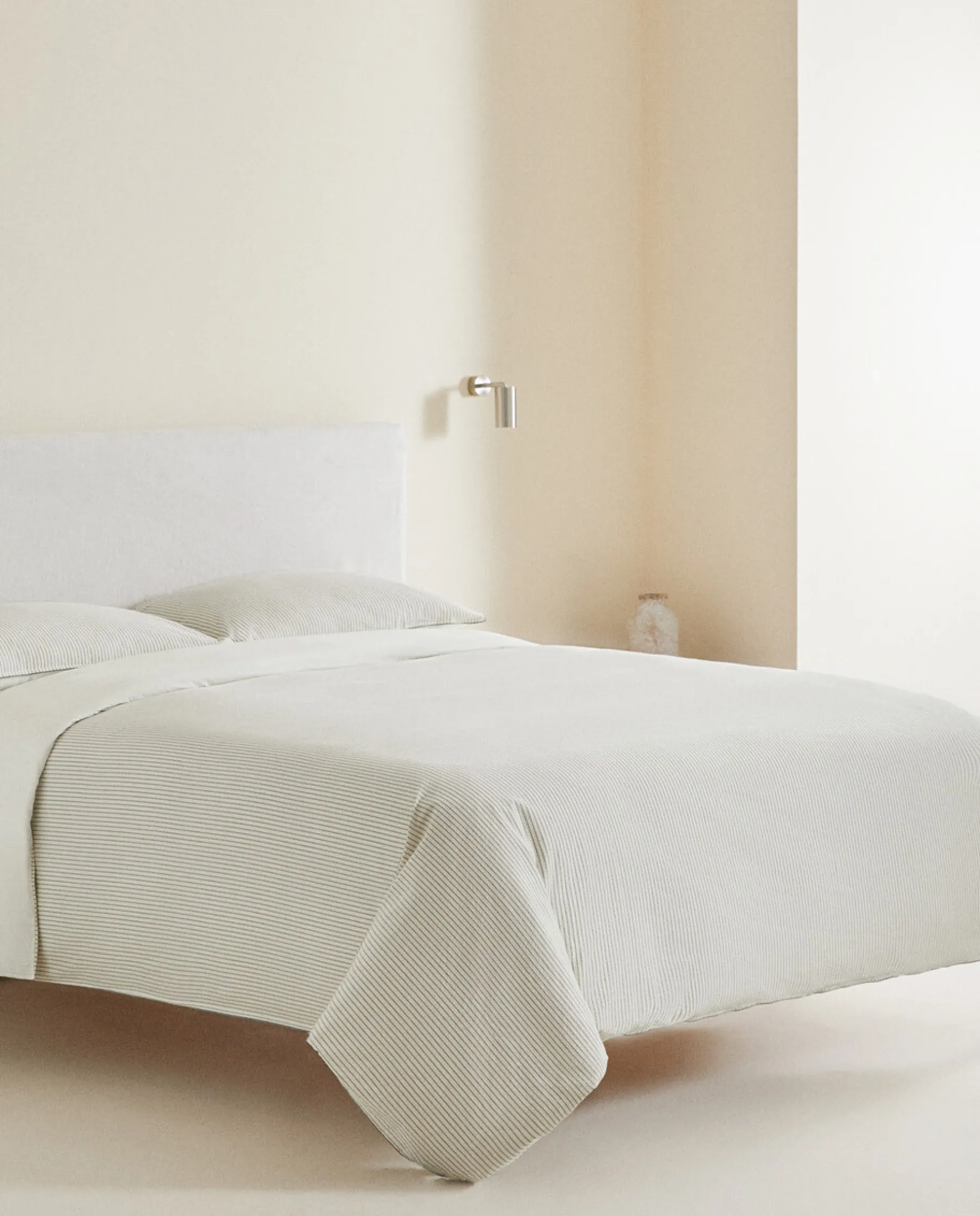 ZARA Home Striped Seersucker Duvet Cover