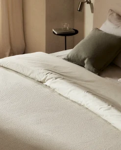 ZARA Home Striped Seersucker Duvet Cover