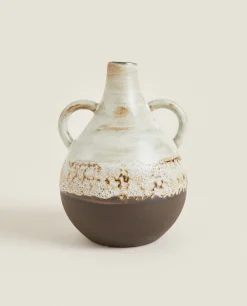 ZARA Home Terracotta Vase With Handles