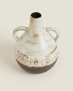 ZARA Home Terracotta Vase With Handles
