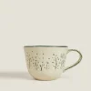 ZARA Home Textured Floral Christmas Mug