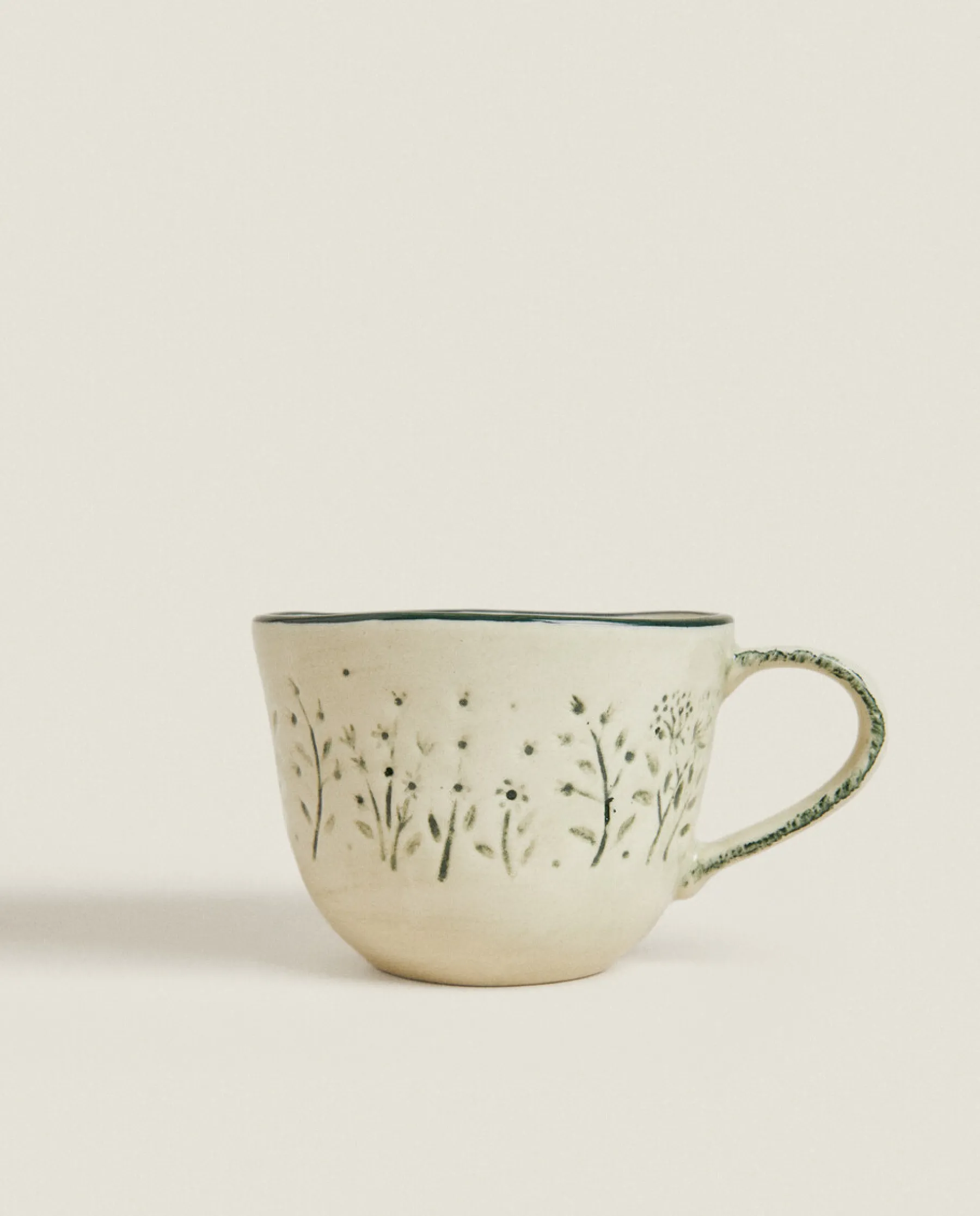ZARA Home Textured Floral Christmas Mug
