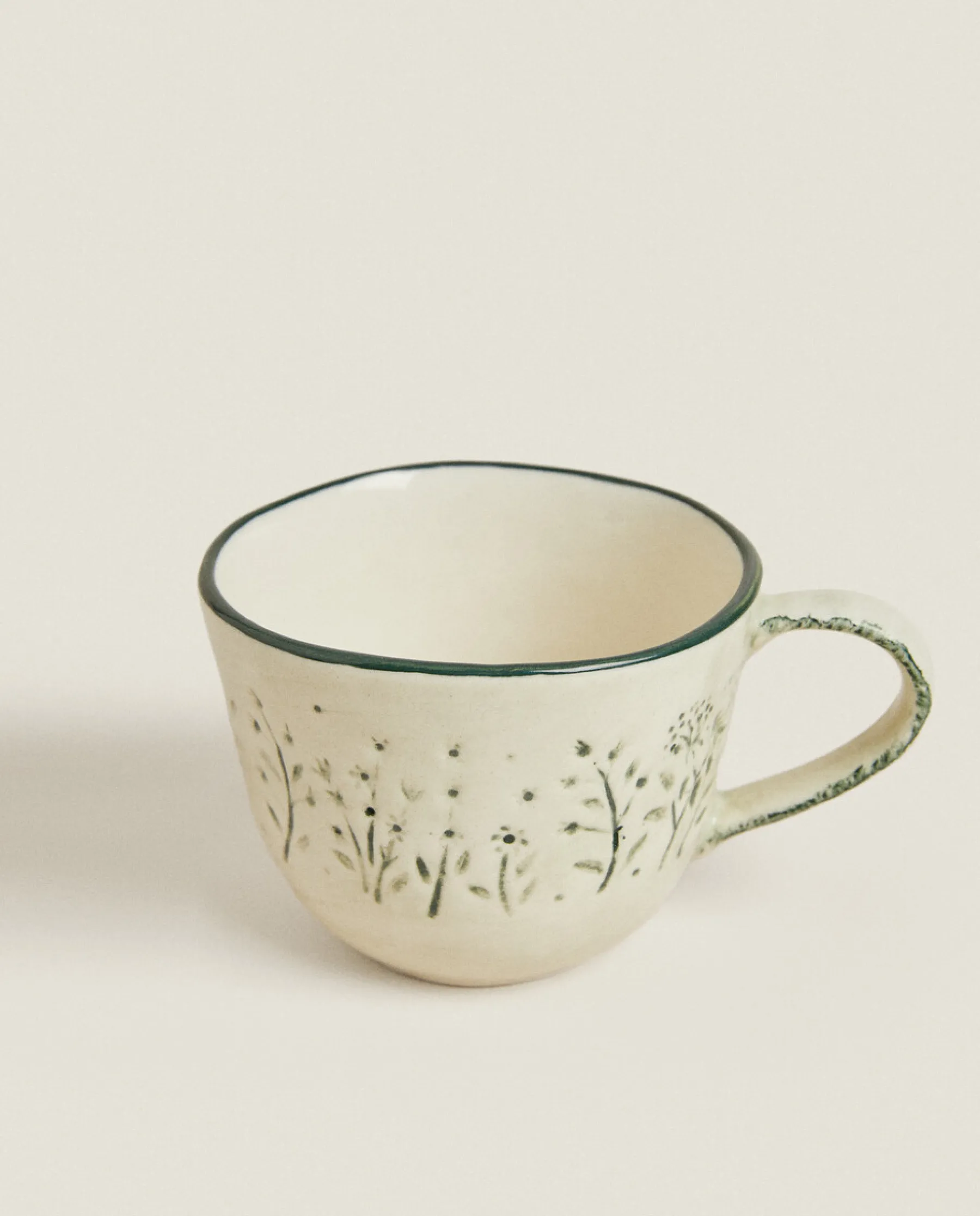 ZARA Home Textured Floral Christmas Mug