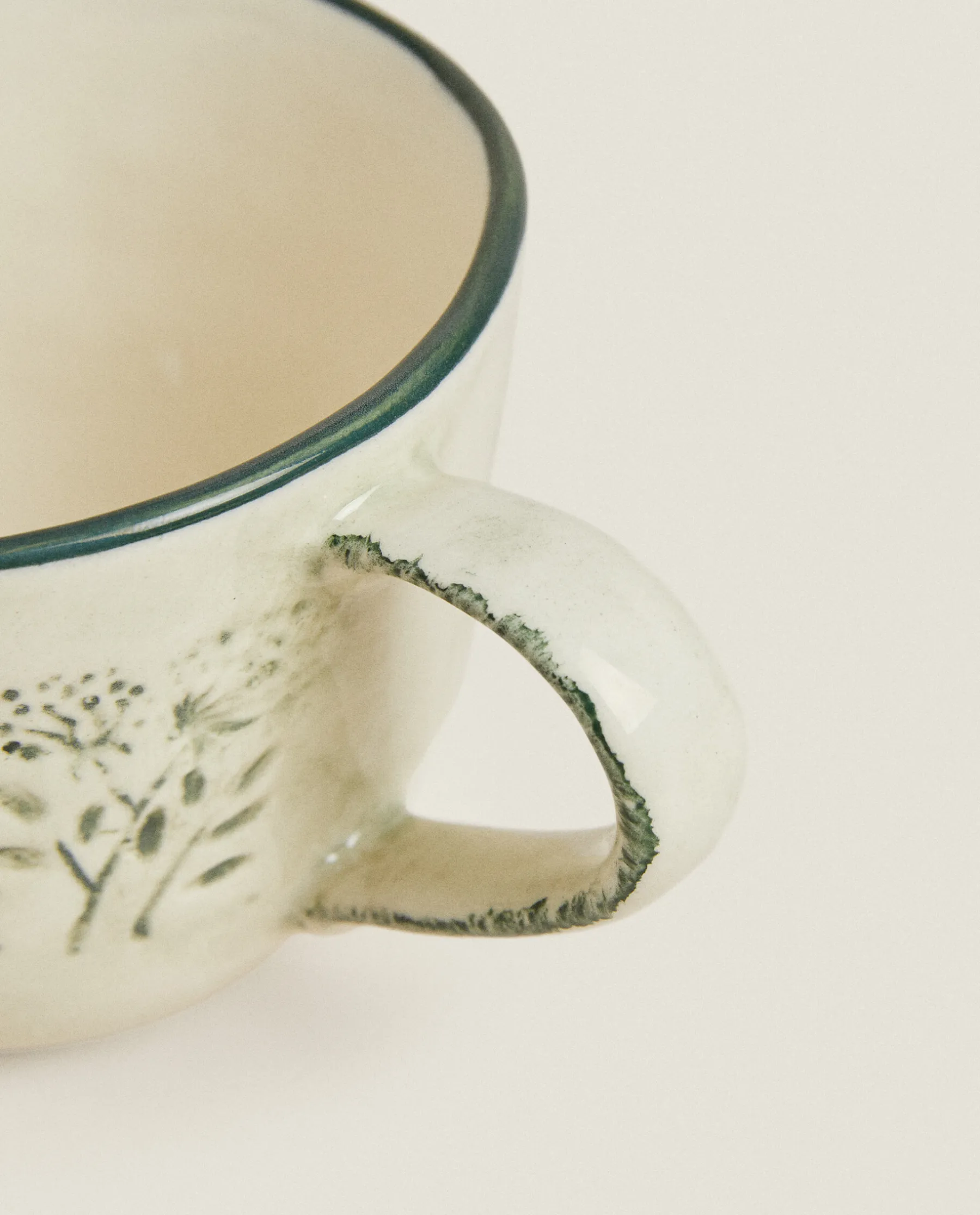 ZARA Home Textured Floral Christmas Mug