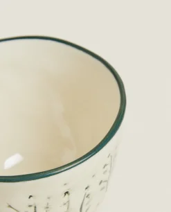 ZARA Home Textured Floral Christmas Mug