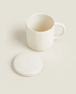 ZARA Home Textured Mug With Lid