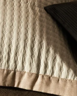 ZARA Home Textured Throw Pillow Cover With Linen Border