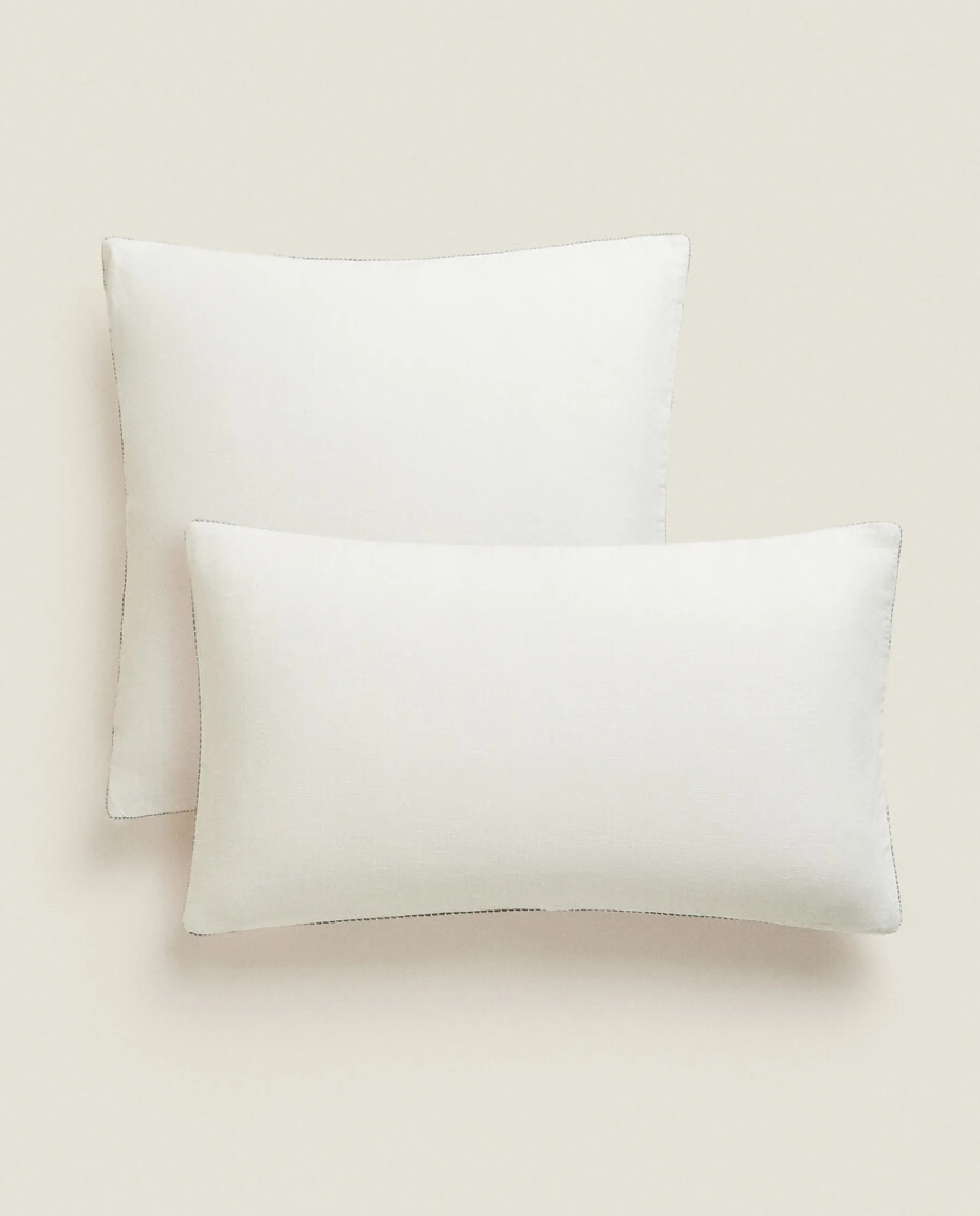 ZARA Home Throw Pillow Cover With Backstitching
