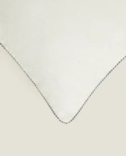 ZARA Home Throw Pillow Cover With Backstitching