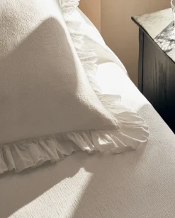 ZARA Home Throw Pillow Cover With Pleated Ruffle