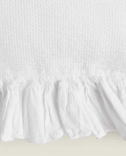 ZARA Home Throw Pillow Cover With Pleated Ruffle