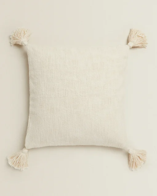 ZARA Home Throw Pillow Cover With Tassels