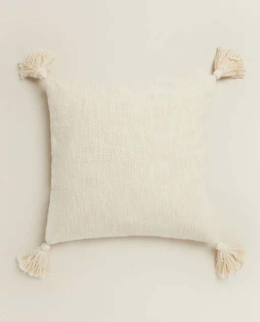 ZARA Home Throw Pillow Cover With Tassels