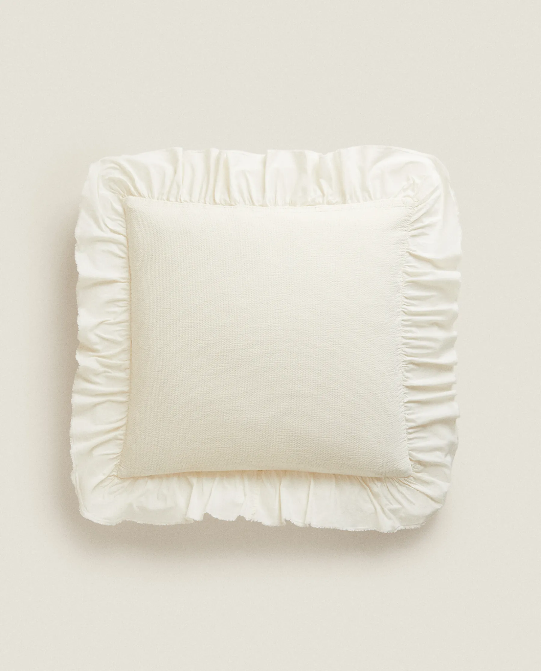ZARA Home Throw Pillow With Ruffle Trim