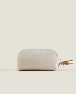 ZARA Home Toiletry Bag With Leather Detail
