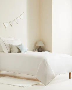 ZARA Home Topstitched Duvet Cover