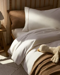 ZARA Home Topstitched Duvet Cover