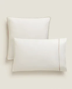 ZARA Home Topstitched Pillowcase