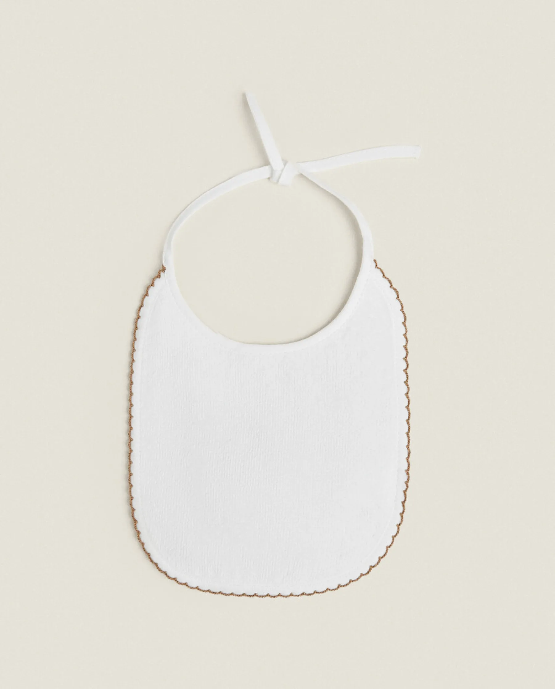ZARA Home Velour Bib With Trim Detail