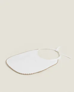 ZARA Home Velour Bib With Trim Detail