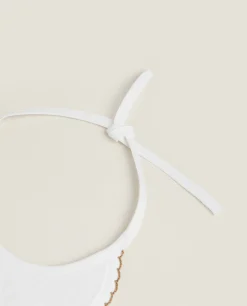 ZARA Home Velour Bib With Trim Detail