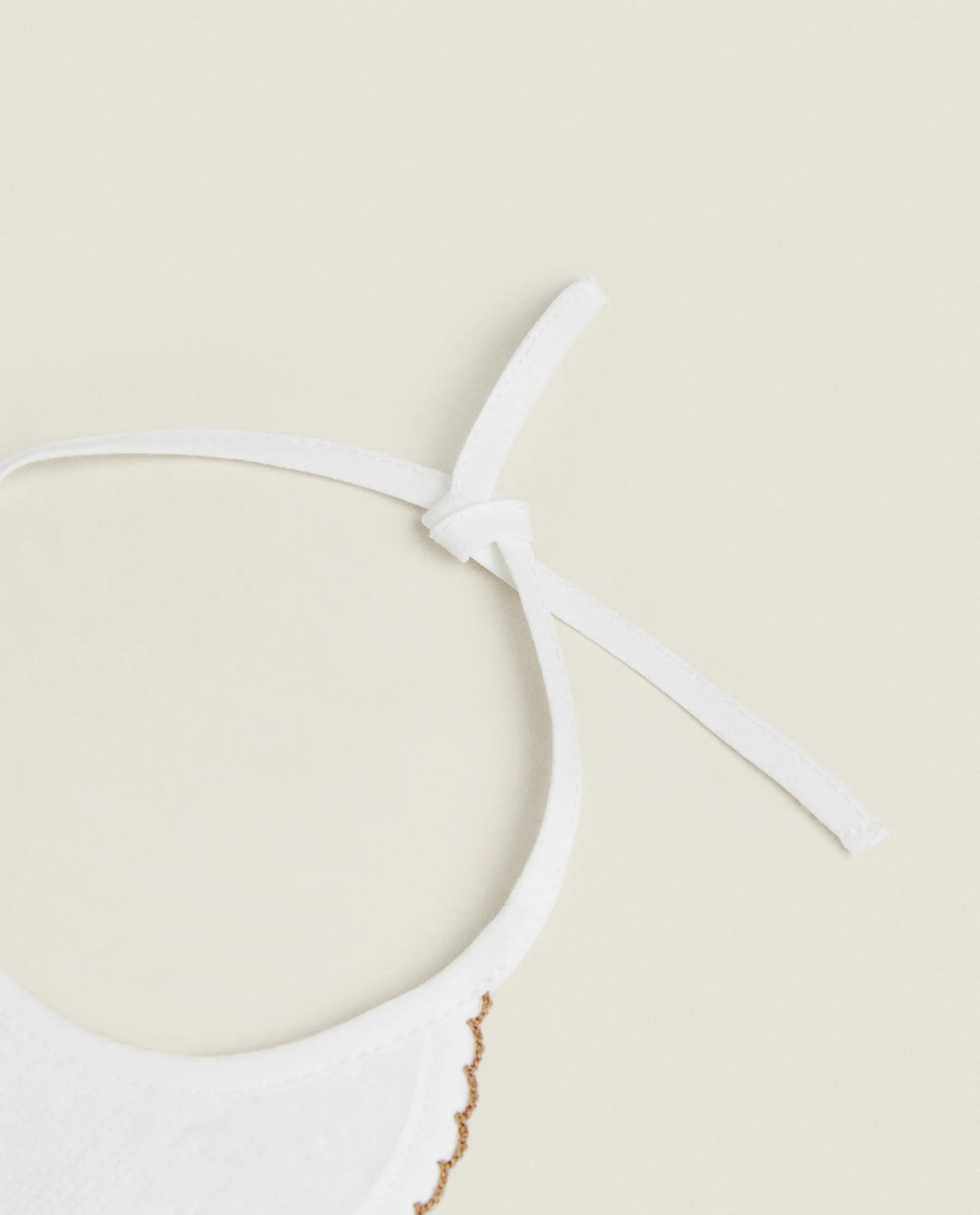 ZARA Home Velour Bib With Trim Detail