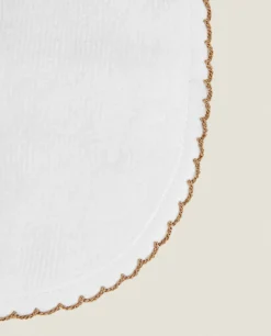 ZARA Home Velour Bib With Trim Detail