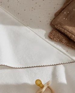 ZARA Home Velour Cape With Trim Detail