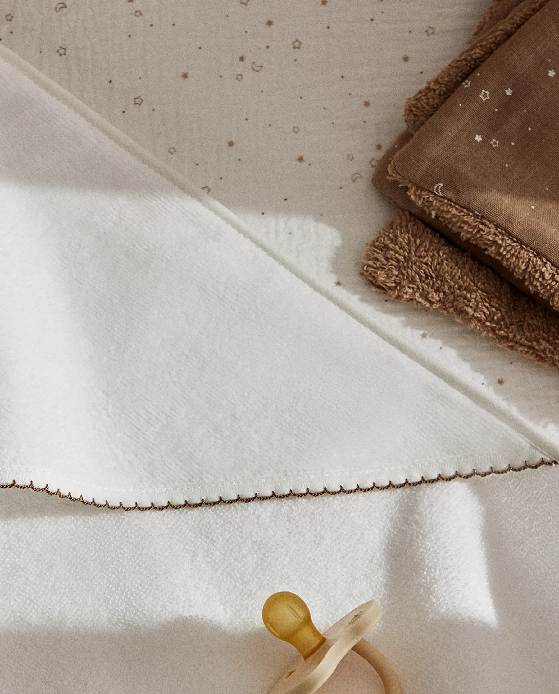 ZARA Home Velour Cape With Trim Detail