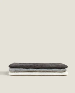 ZARA Home Waffle Mini Kitchen Towel (Pack Of 3)