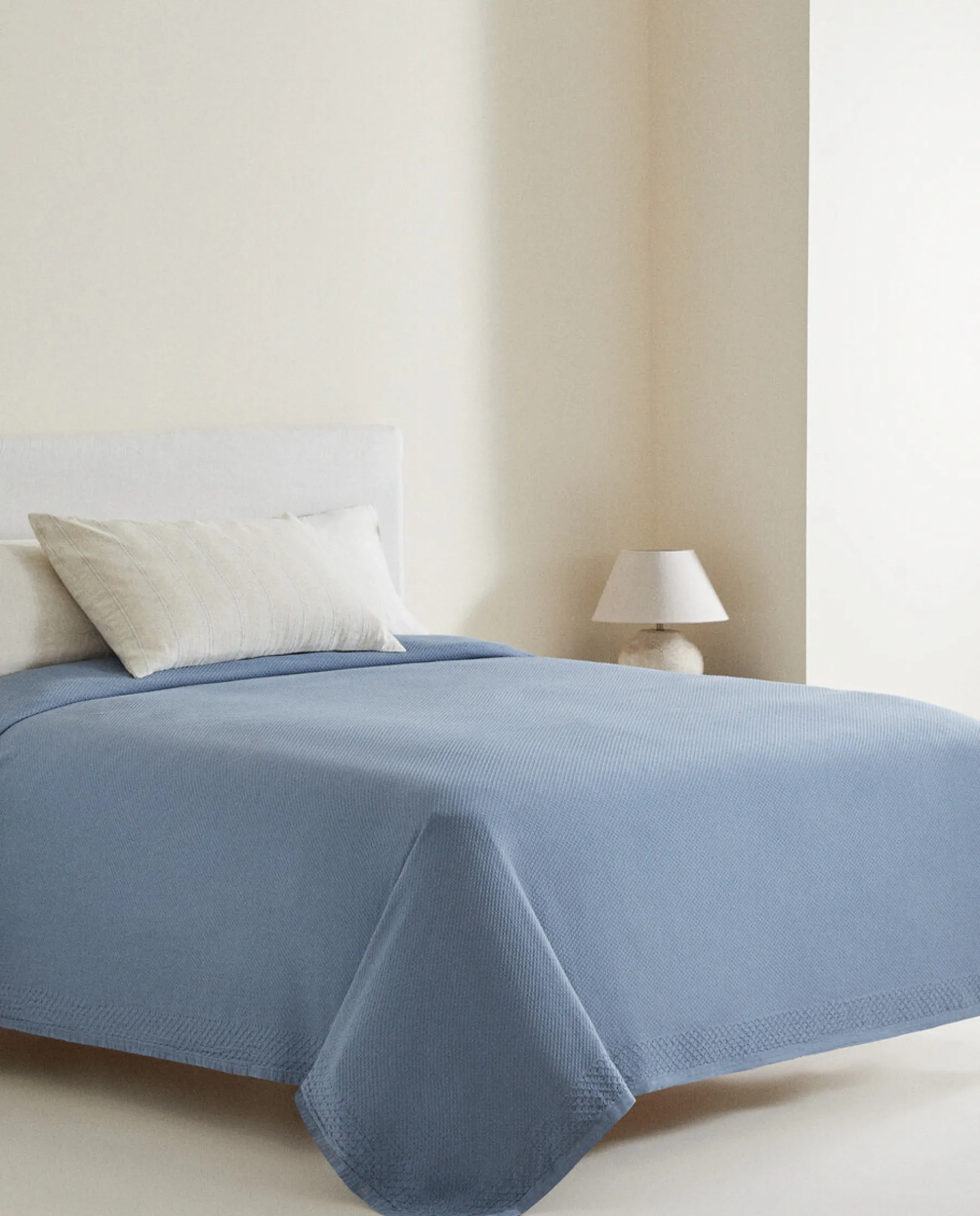 ZARA Home Waffle Texture Cotton Bedspread