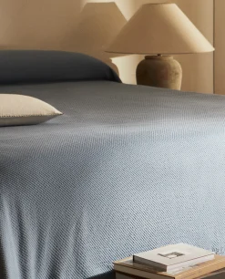ZARA Home Waffle Texture Cotton Bedspread