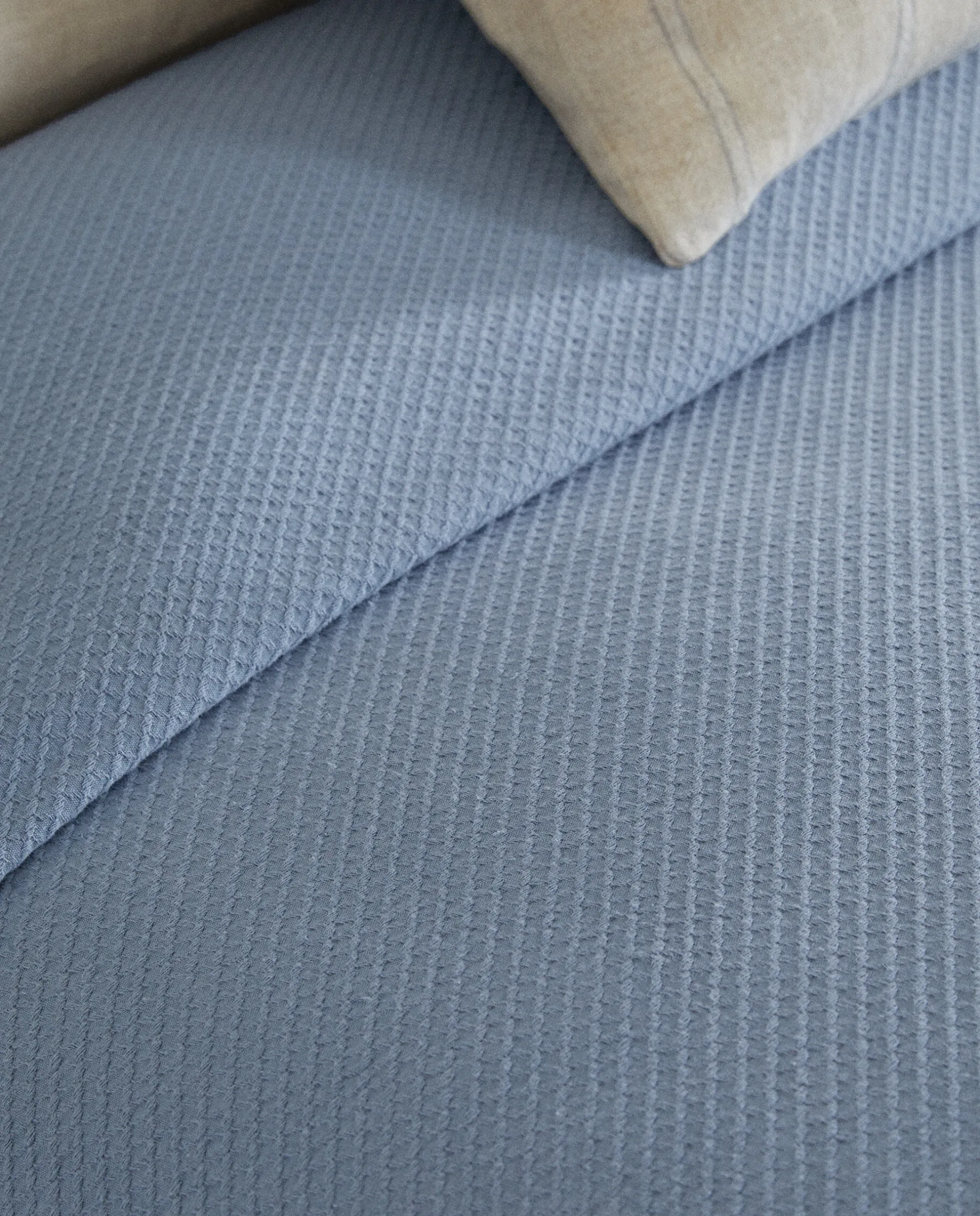 ZARA Home Waffle Texture Cotton Bedspread