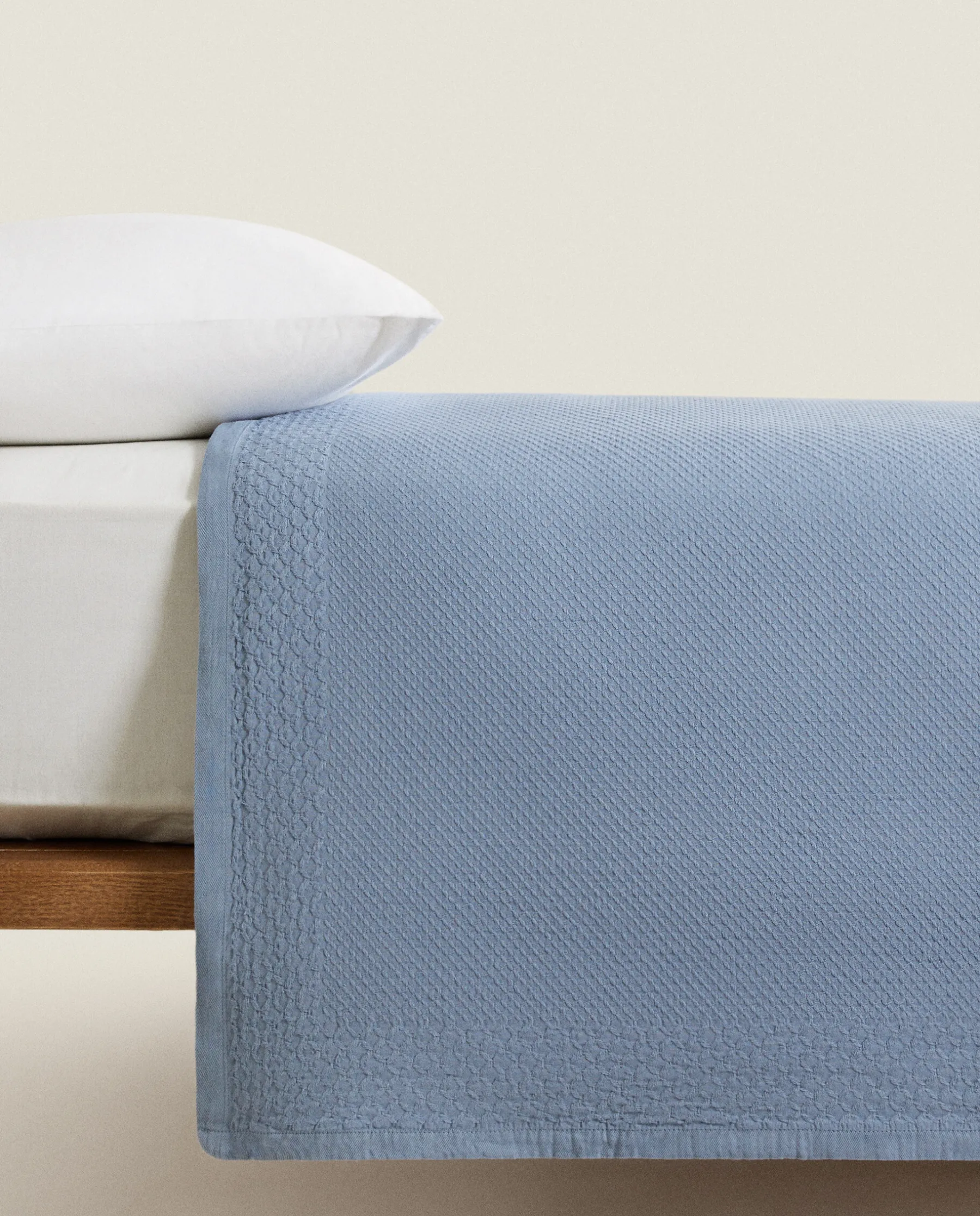 ZARA Home Waffle Texture Cotton Bedspread