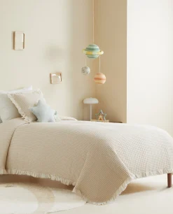 ZARA Home Waffle Texture Cotton Bedspread