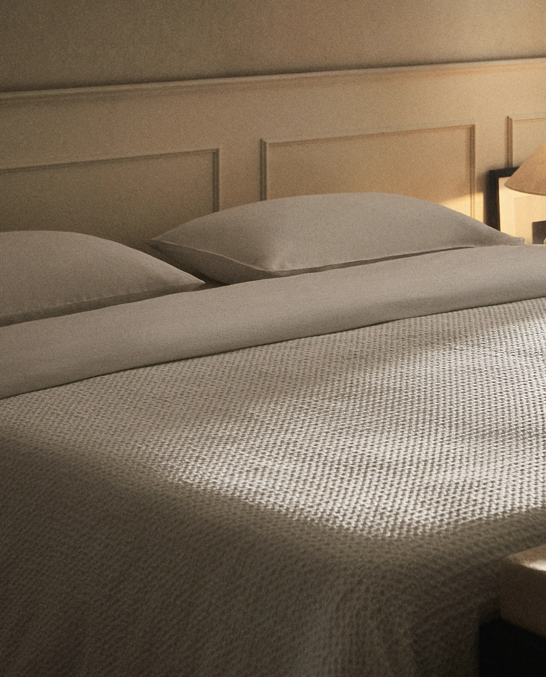 ZARA Home Waffle-Knit Duvet Cover