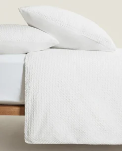 ZARA Home Waffle-Knit Duvet Cover
