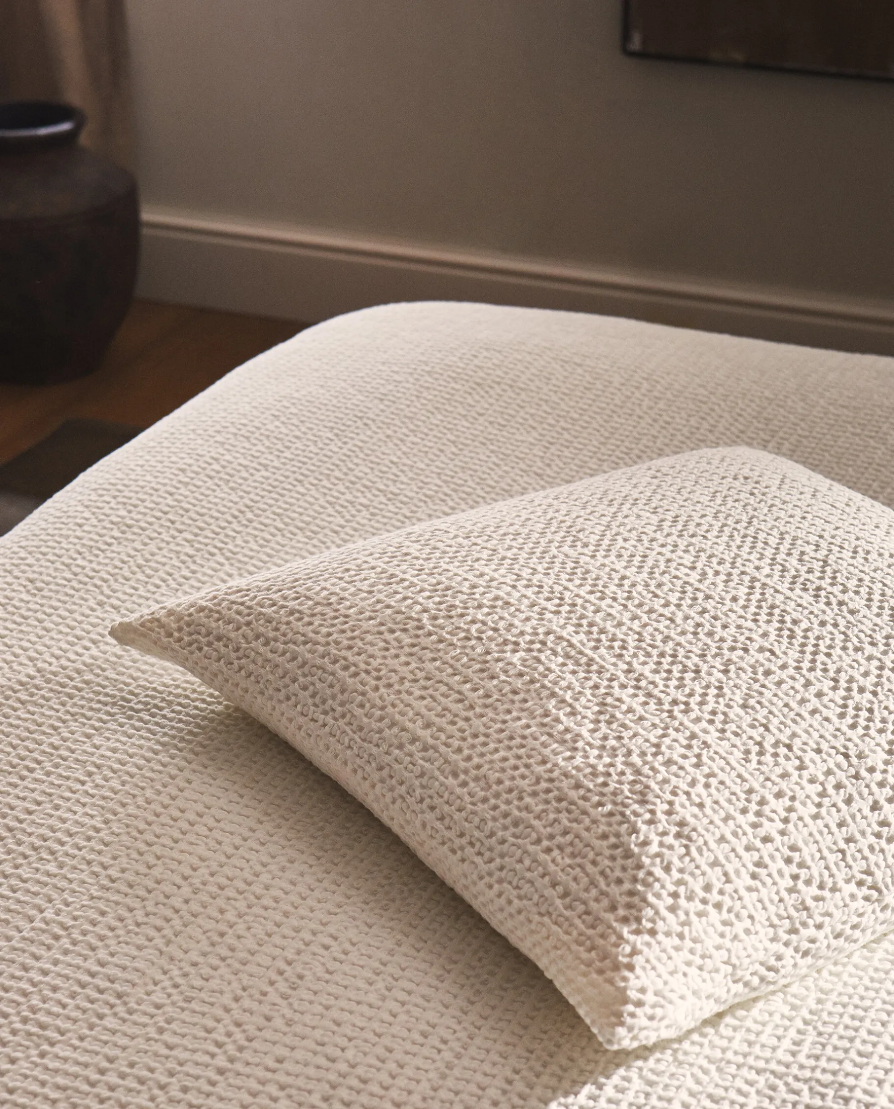 ZARA Home Waffle-Knit Throw Pillow Cover