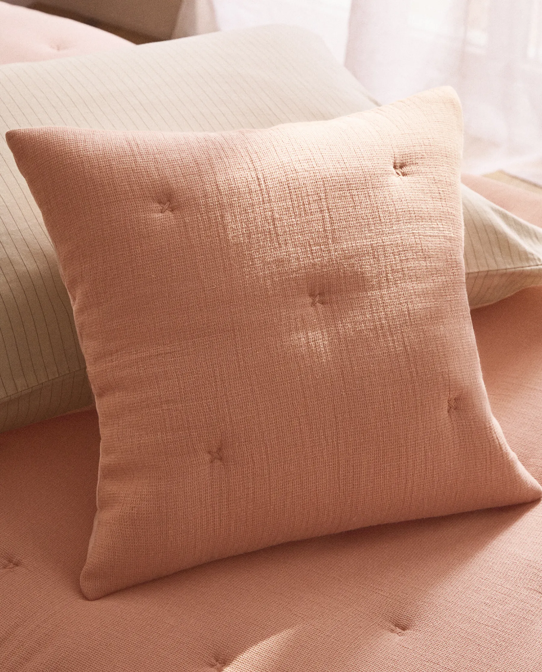 ZARA Home Waffle-Knit Throw Pillow Cover