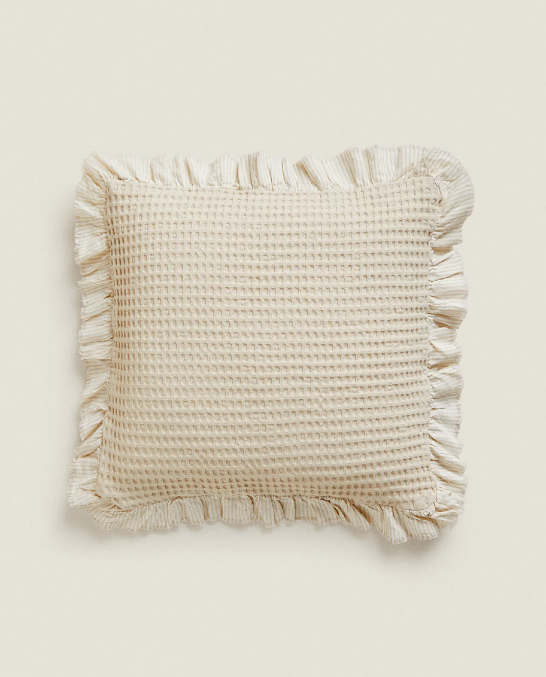 ZARA Home Waffle-Knit Throw Pillow Cover