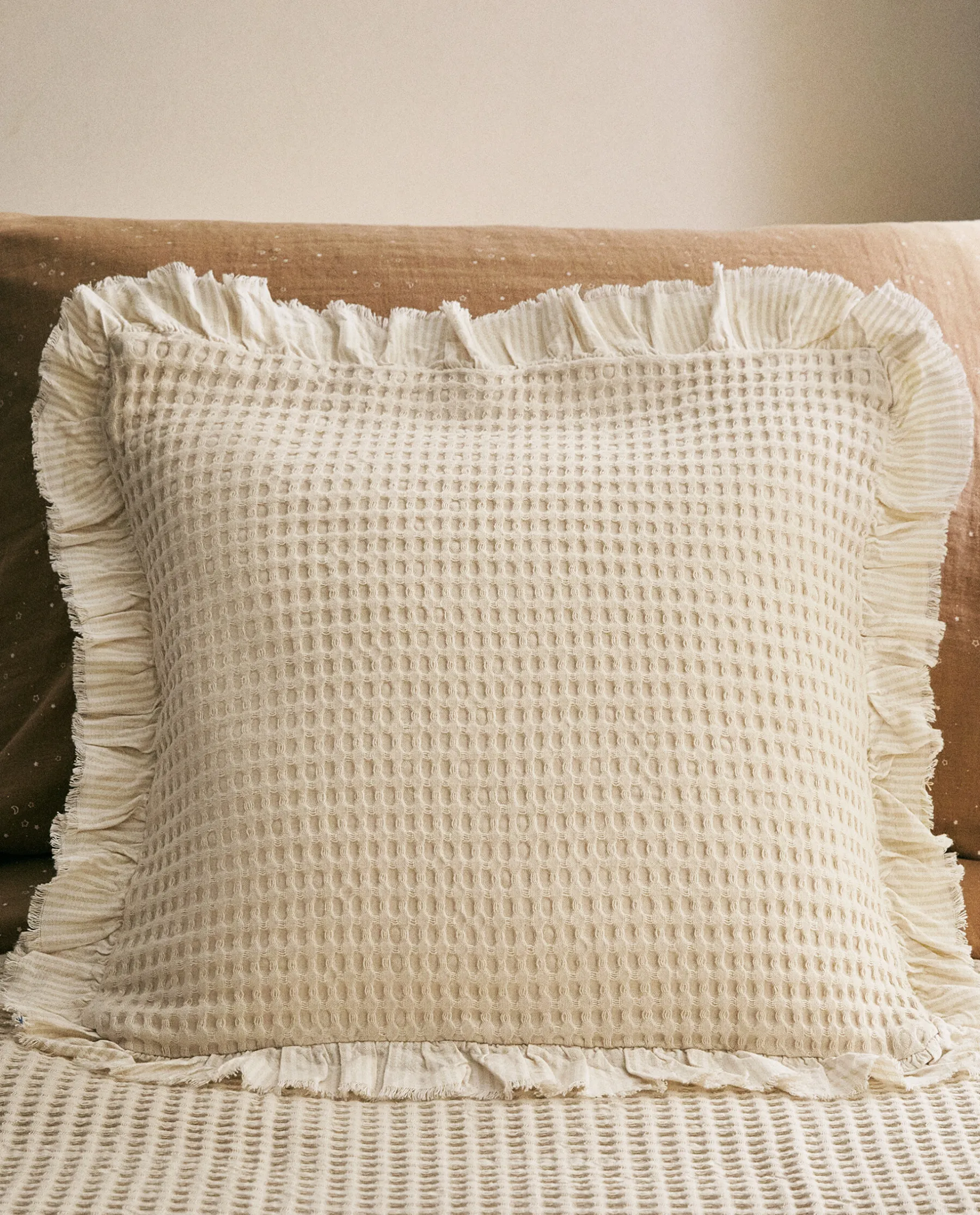 ZARA Home Waffle-Knit Throw Pillow Cover