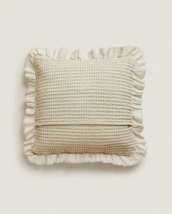 ZARA Home Waffle-Knit Throw Pillow Cover