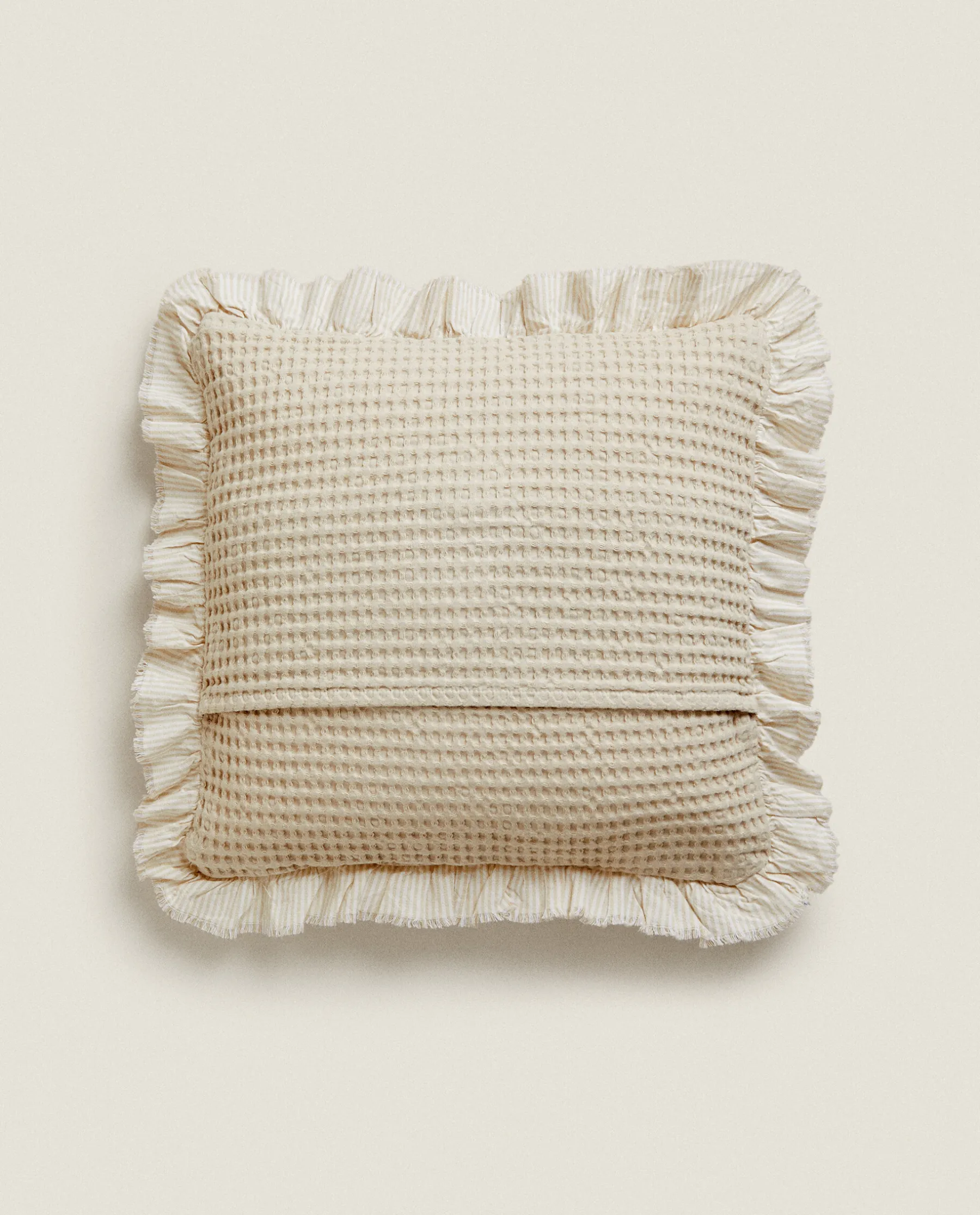 ZARA Home Waffle-Knit Throw Pillow Cover