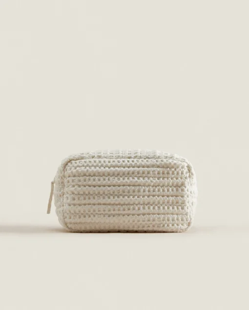 ZARA Home Waffle-Texture Fabric Toiletry Bag